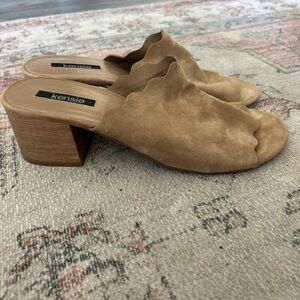 Kensie Women's Camel Suede Mules